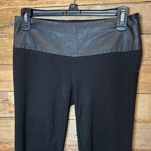 Marciano by Guess Black Leggings with Leather Waist Band